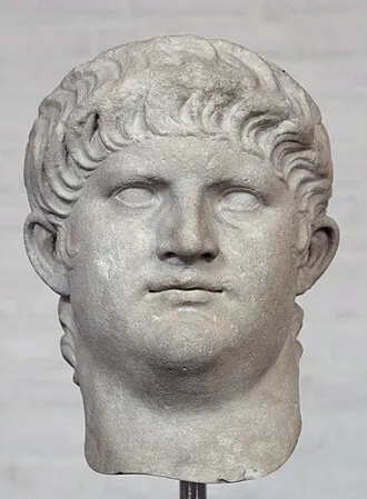 Head of Nero (reign 54–68 CE), from an oversized statue, about 2.40 m height. After 64 AD.