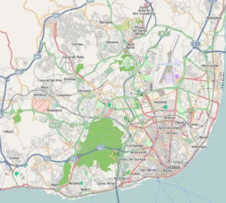 Location map of Lisbon